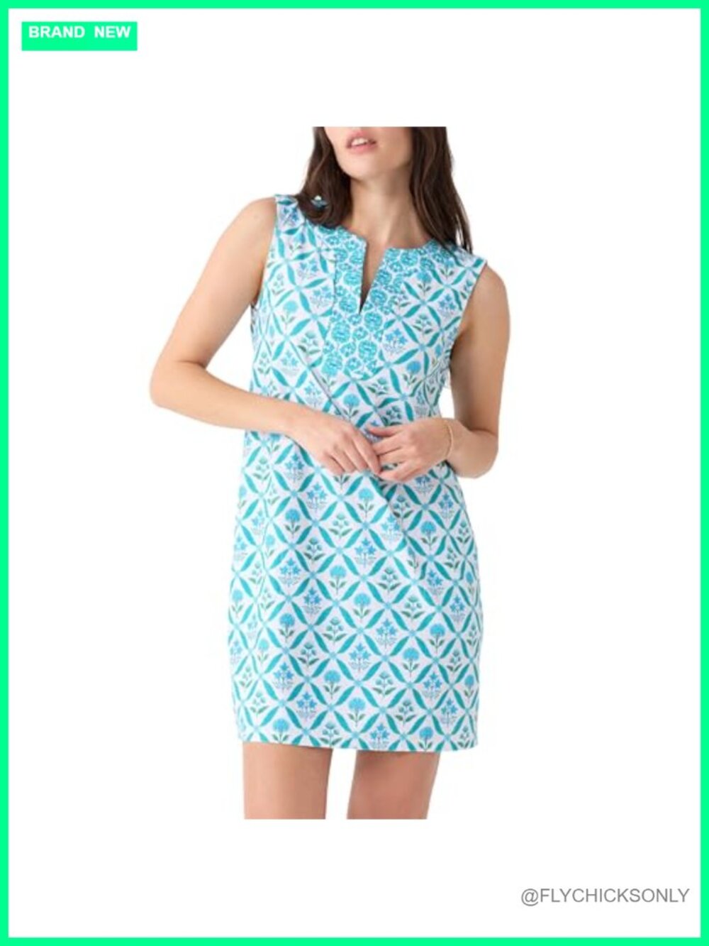 Cabana Life Womens Sleeveless Tunic Dress UPF 50+ Sun Protective Cover-Up Nylon